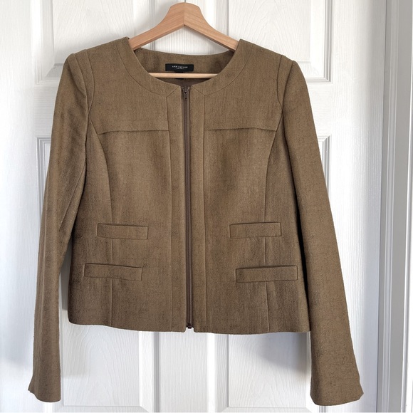 Ann Taylor Linen Blazer Sz 8 - Picture 2 of 8